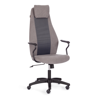 Кресло Tetchair AVIATOR флок, ткань , серый/серый, 29/W-12