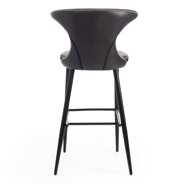 Стул барный Tetchair FLAIR BAR mod. 9018 / 1 шт. в упаковке металл/экокожа, 60 х 56 х 106 см , серый 22/черный