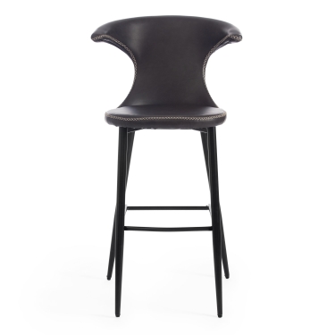 Стул барный Tetchair FLAIR BAR mod. 9018 / 1 шт. в упаковке металл/экокожа, 60 х 56 х 106 см , серый 22/черный