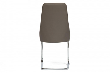 Стул Tetchair FRATELLI mod.8415 / 1 шт. в упаковке металл/экокожа/хром, 44х62х97х47см, пепельно-коричневый окантовка слон. кость