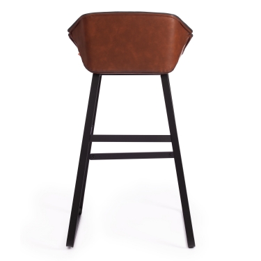 Стул барный Tetchair DORO mod. 9088S / 1 шт. в упаковке пластик/металл/эко кожа, 53,5 х 52 х 74 х 97,5 см , Grey Cерый 7 / Brown Коричневый 9 / черный