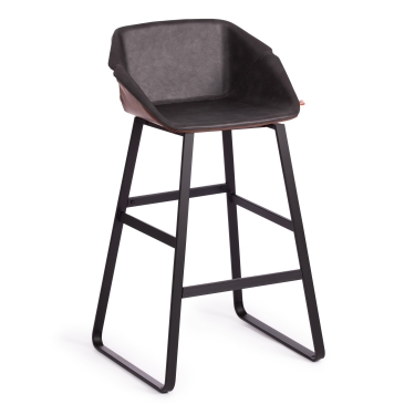 Стул барный Tetchair DORO mod. 9088S / 1 шт. в упаковке пластик/металл/эко кожа, 53,5 х 52 х 74 х 97,5 см , Grey Cерый 7 / Brown Коричневый 9 / черный