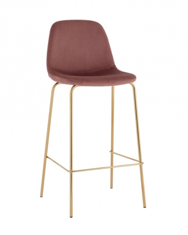 Комплект из двух стульев Stool Group Валенсия SN велюр пыльно-розовый золотые ножки 2 шт