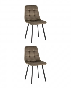 Комплект из двух стульев Stool Group Chilly велюр коричневый 2 шт.