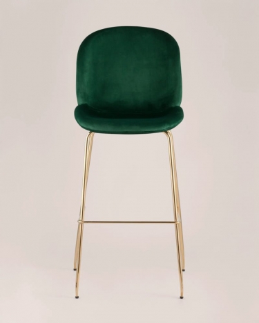 Стул барный Stool Group Beetle со спинкой изумрудный 2 шт
