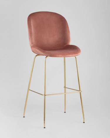 Стул барный Stool Group Beetle со спинкой пудровый 2 шт