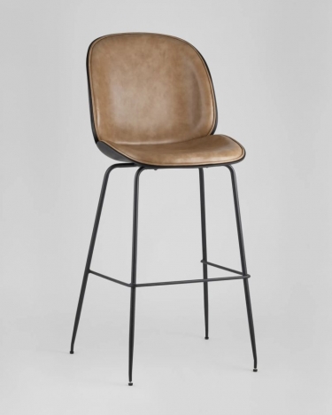 Стул барный Stool Group Beetle PU со спинкой бежевый 2 шт