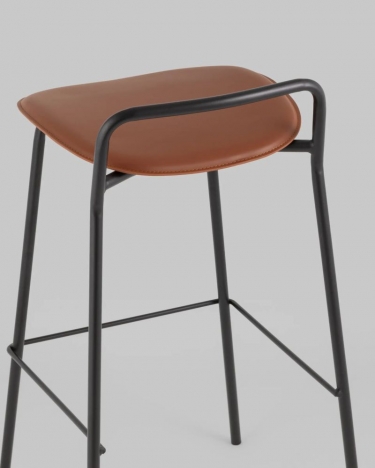 Стул барный Stool Group Mantis экокожа коричневый