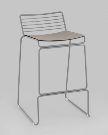 Стул полубарный Stool Group Danny полубарный серый с подушкой