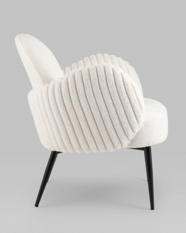 Кресло Stool Group Wave Stripes букле белый