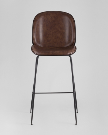 Стул барный Stool Group Beetle PU со спинкой коричневый 2 шт