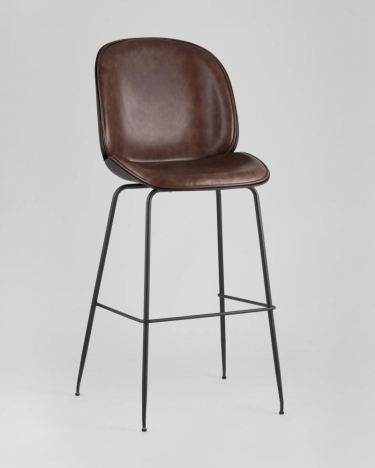 Стул барный Stool Group Beetle PU со спинкой коричневый 2 шт