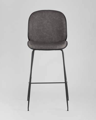 Стул барный Stool Group Beetle PU со спинкой серый 2 шт