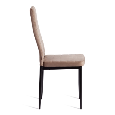 Стул Tetchair Easy mod. JSC02-1 металл, флок, Beige бежевый HLR8 / черный