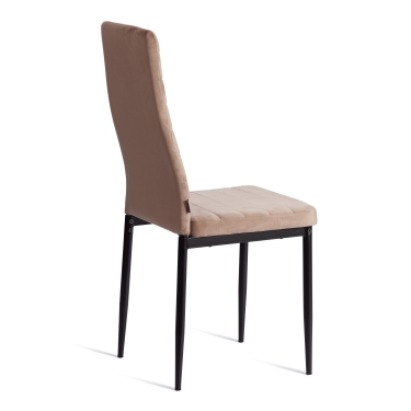 Стул Tetchair Easy mod. JSC02-1 металл, флок, Beige бежевый HLR8 / черный