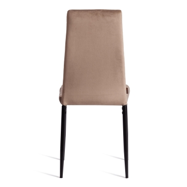 Стул Tetchair Easy mod. JSC02-1 металл, флок, Beige бежевый HLR8 / черный