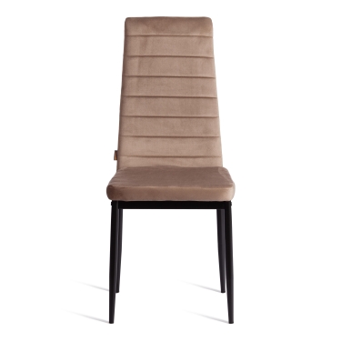 Стул Tetchair Easy mod. JSC02-1 металл, флок, Beige бежевый HLR8 / черный