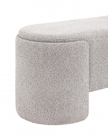 Банкетка Stool Group Taks букле Светло-серый