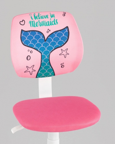 Кресло компьютерное детское Stool Group ЛОЛО Mermaid Tail пластик белый