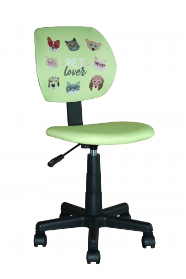 Кресло компьютерное детское Stool Group ЛОЛО Pet Lover зеленый