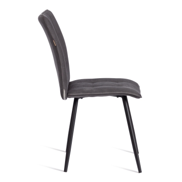 Стул обеденный Tetchair Bari разборный, ткань велюр, 44х60х91, серый/черный, Porsche 9