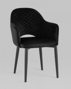 Комплект из четырех стульев Stool Group Венера диамант велюр черный 4 шт