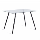 Стол Tetchair SOPHIA mod. 5003 металл/стекло 8мм, 110 х 80 х 75 см, черный / прозрачный