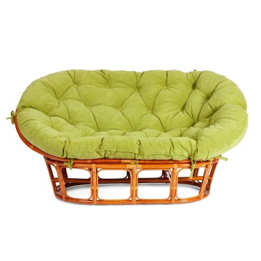 Диван Tetchair MAMASAN/МАМАСАН 23/02 W /с подушкой/ подушка 182х119 см, 169х102х80 см, Honey мед, флок, олива, 23
