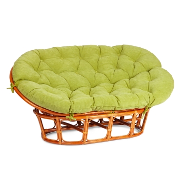 Диван Tetchair MAMASAN/МАМАСАН 23/02 W /с подушкой/ подушка 182х119 см, 169х102х80 см, Honey мед, флок, олива, 23