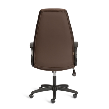 Кресло Tetchair INTER 24 кож/зам/флок/ткань, коричневый, 36-36/6/TW-24