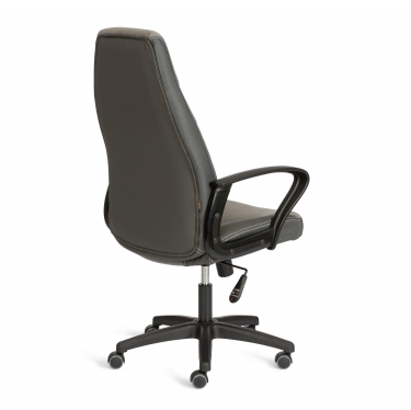 Кресло Tetchair INTER 24 кож/зам/флок/ткань, серый/металлик, C-36/29/TW-12