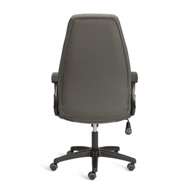 Кресло Tetchair INTER 24 кож/зам/флок/ткань, серый/металлик, C-36/29/TW-12
