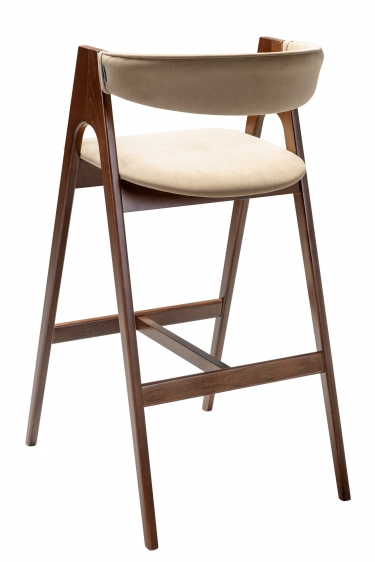 Кресло барное R-home Kaede Б Beige/Темный орех
