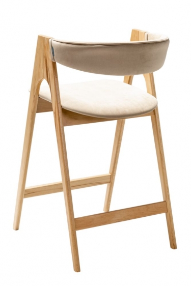Кресло полубарное R-home Kaede ПБ Beige/натур