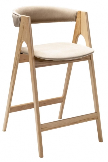 Кресло полубарное R-home Kaede ПБ Beige/натур