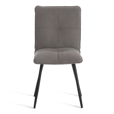 Стул обеденный Tetchair Sweet флок , 46х55х88, серый/черный, 29