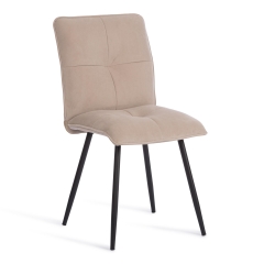 Стул обеденный Tetchair Sweet флок , 46х55х88, бежевый/черный, 7