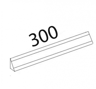 Плинтус с заглушками Витра ПЛ 124.1.300 Паладина