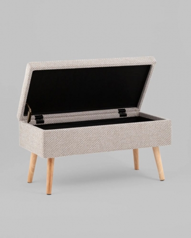 Банкетка Stool Group Сторми с ящиком серый