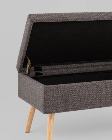 Банкетка Stool Group Сторми с ящиком темно-серый