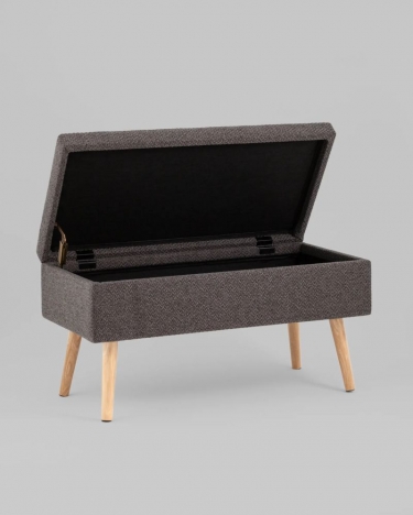 Банкетка Stool Group Сторми с ящиком темно-серый