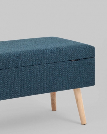 Банкетка Stool Group Сторми с ящиком темно-синий