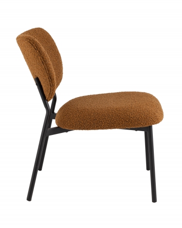 Кресло лаунж Stool Group Jamie букле горчичный