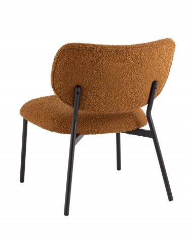 Кресло лаунж Stool Group Jamie букле горчичный
