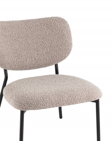 Кресло лаунж Stool Group Jamie букле серый