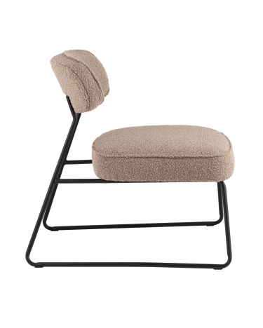 Кресло лаунж Stool Group Kate букле бежевый