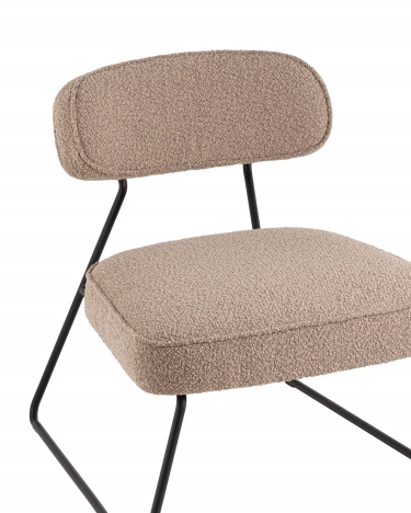 Кресло лаунж Stool Group Kate букле бежевый