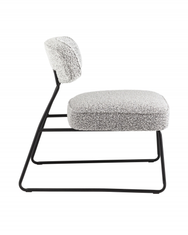 Кресло лаунж Stool Group Kate букле серый