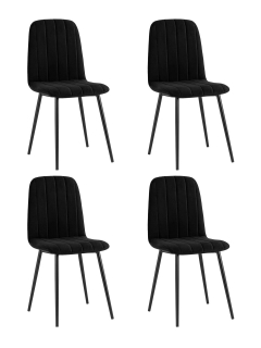 Стул Stool Group Easy велюр черный 4 шт. комплект