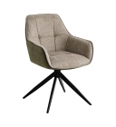 Стул обеденный Stool Group Alba коричневый c коричневой экокожей